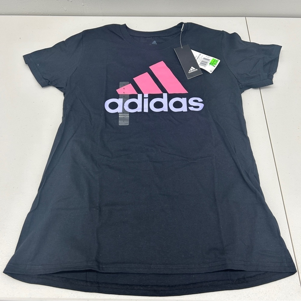 Women’s Adidas Black Logo Tee size L